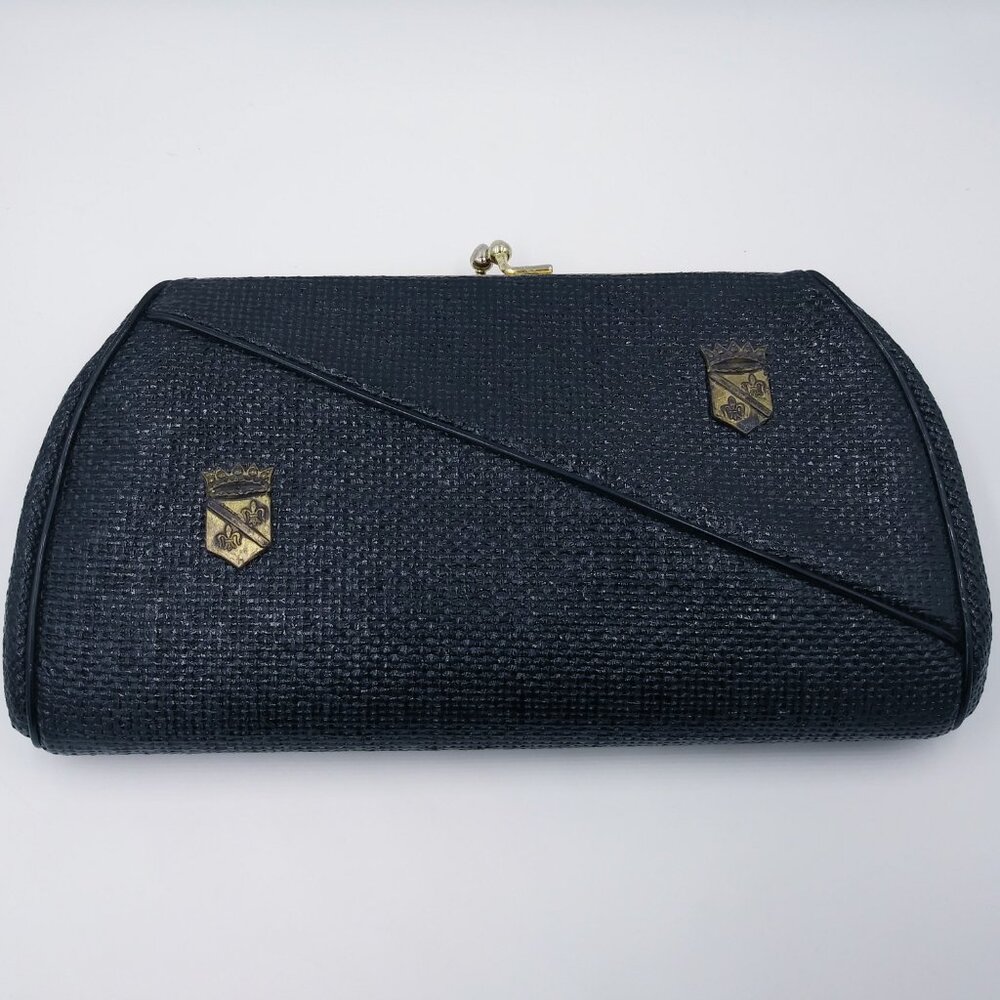 Vintage Fleur de lis clutch purse